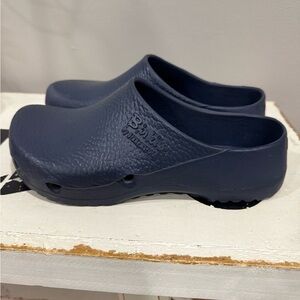 Birkenstock Navy Blue Clogs